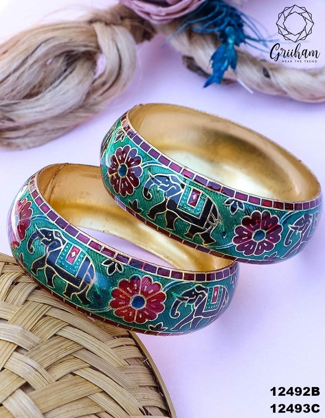 Meenakari Bangle set of 2 Designer Collection 12492B