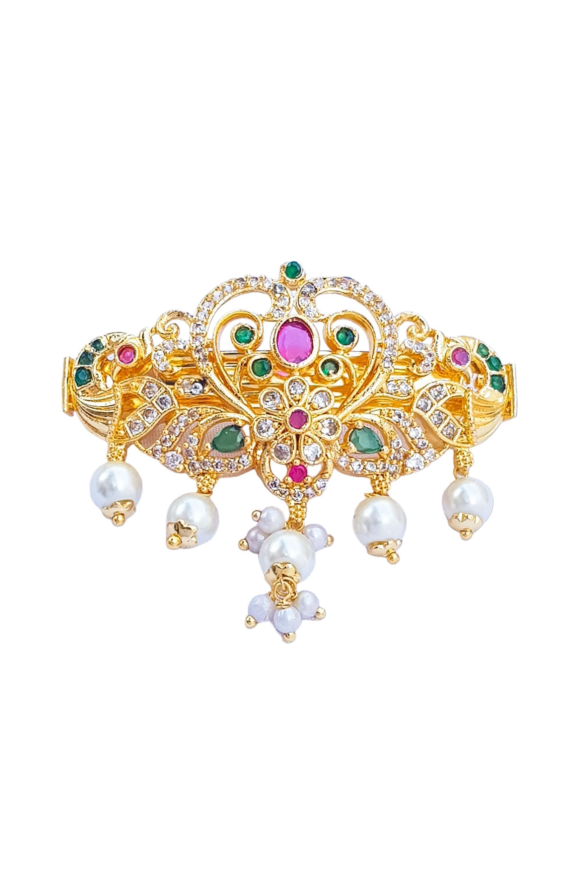 Micro Gold Finish CZ Hair Clips /Hair Pins 18191N - Griiham