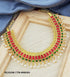 Micro Gold Plated Green Meena nagapadam Bharat Natyam Necklace Sets