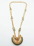 Micro Gold plated 21 inches with Pearl beads Pendant 11670N