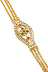 MicroGold Plated CZ Studded 3 Layer Mopu Chain 18172N
