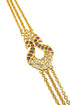 MicroGold Plated CZ Studded 3 Layer Mopu Chain 18174N
