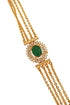 MicroGold Plated CZ Studded 4 Layer Mopu Chain 18170N