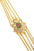 MicroGold Plated CZ Studded 5 Layer Mopu Chain 18138N - Griiham