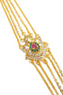 MicroGold Plated CZ Studded 5 Layer Mopu Chain 18138N