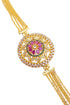 MicroGold Plated CZ Studded 5 Layer Mopu Chain 18158N