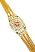 MicroGold Plated CZ Studded 6 Layer Mopu Chain 18149N