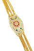 MicroGold Plated CZ Studded 6 Layer Mopu Chain 18179N