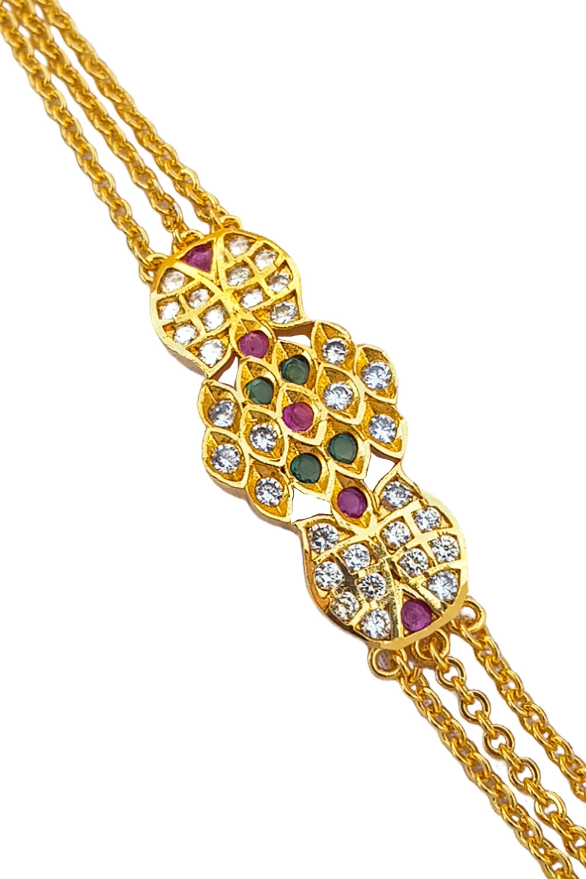 Microgold Plated 3 Layer CZ Mopu Chain - Griiham