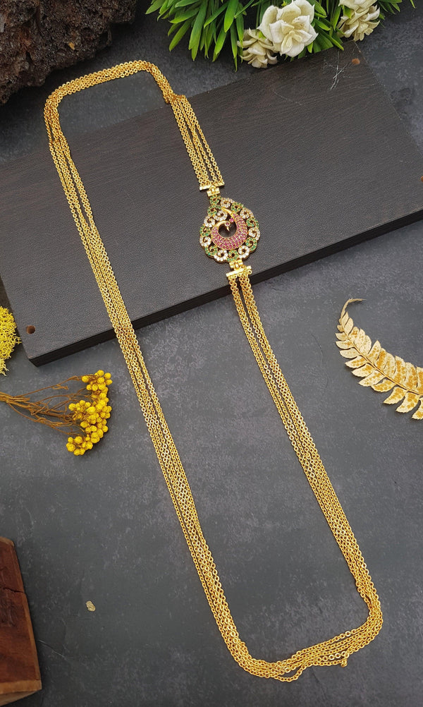 Microgold Plated 5 Layer CZ Mopu Chain – Griiham