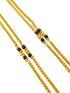 Microgold Plated Black bead Double Line 30 inches Mangalya Chain