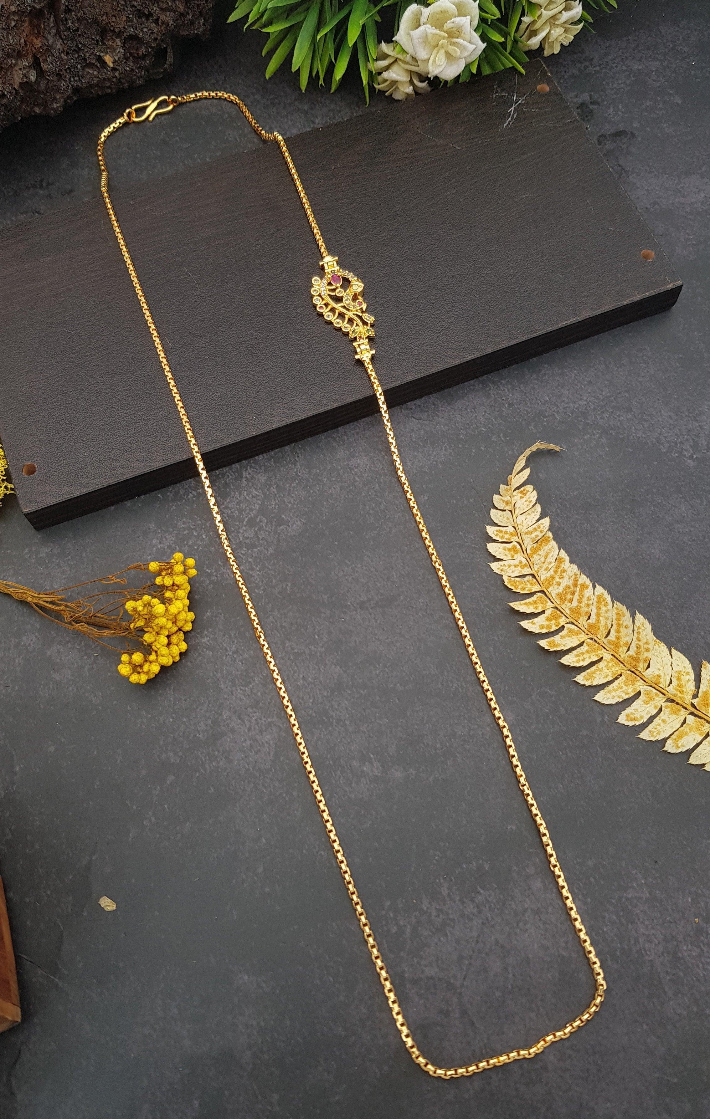 Microgold Plated CZ Mopu Chain