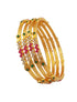 Microgold Plated Set of 4 CZ Bangles - Griiham
