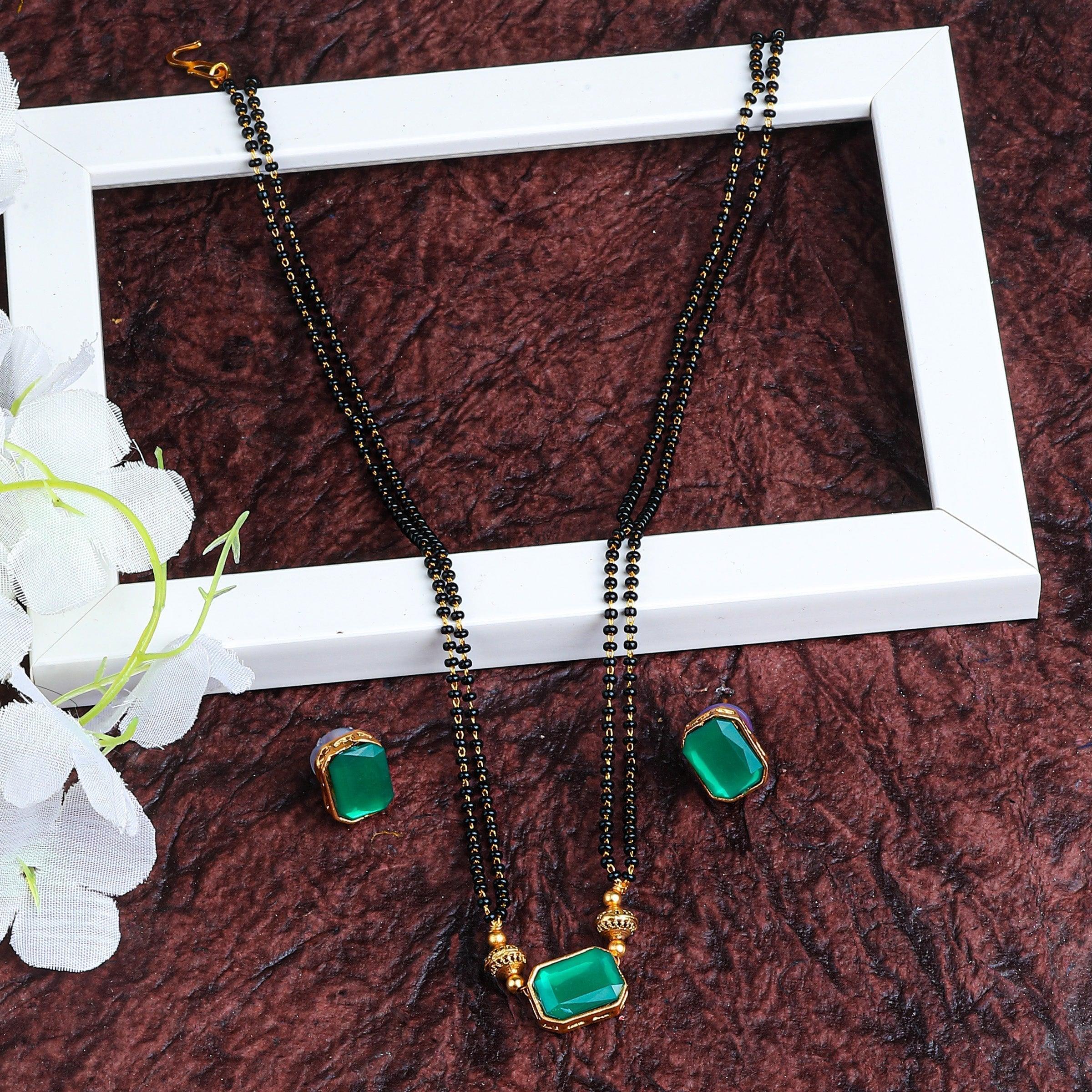 Microgold plated Mangalsutra 24 inches with 16234N - Griiham