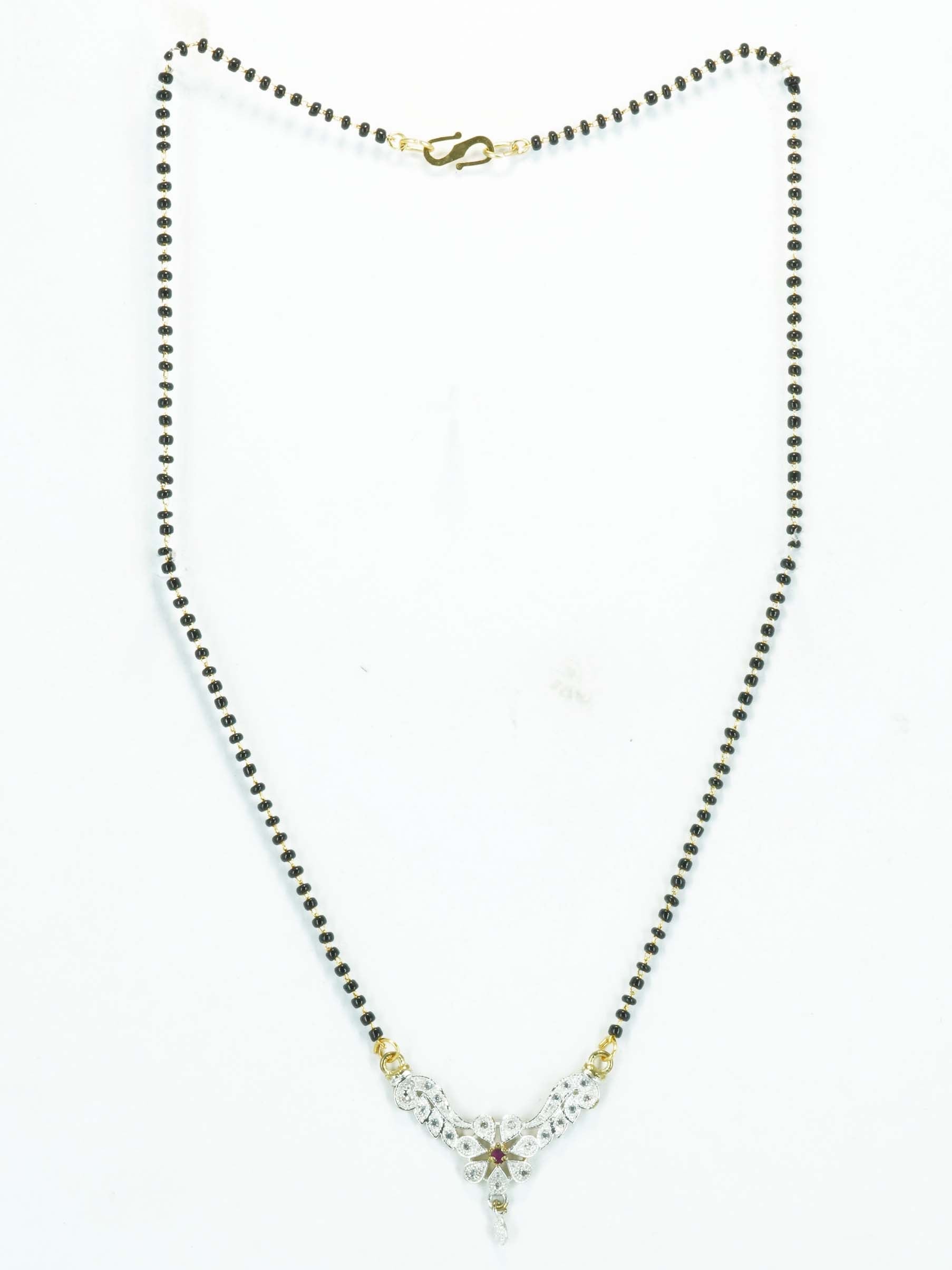 Microgold plating Black bead Managalsutram Mangalya chain 18 inches 10816N