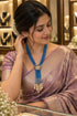 Two Layer CZ Mala Y design with mid Brooch SKY Blue