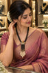 Two Layer CZ Mala Y design with mid Brooch Black Colour Black Colour