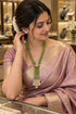 Two Layer CZ Mala Y design with mid Brooch Light Green Colour