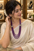 Multi Layer Purple Baati Stone with 2 Swan Mopu