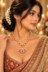 Premium Red white Muthu Adige / Panchloha Necklace
