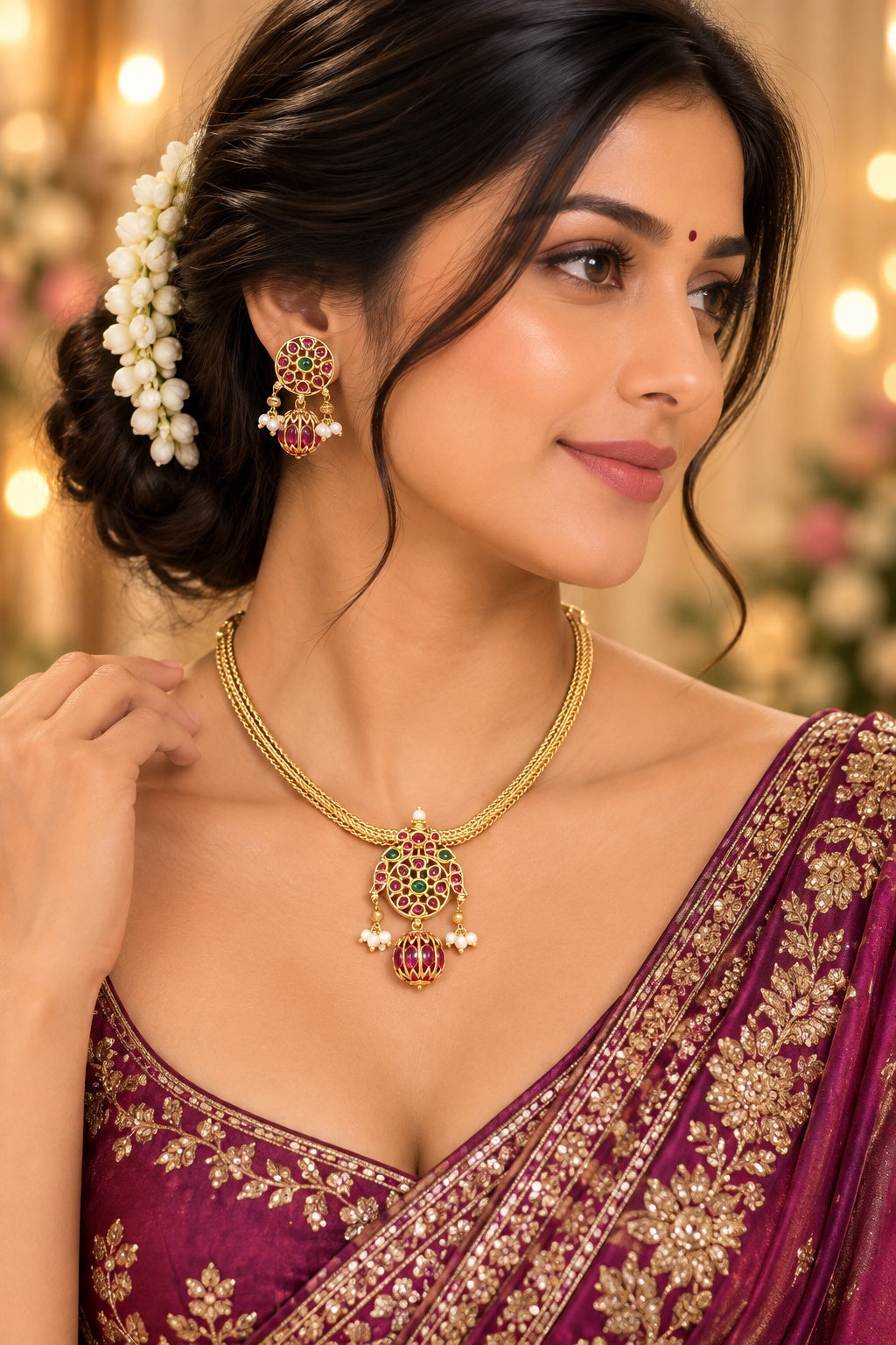Antique CZ Necklace Set