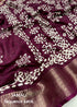 Mono-cotton crape saree with woven sequence design 21286N