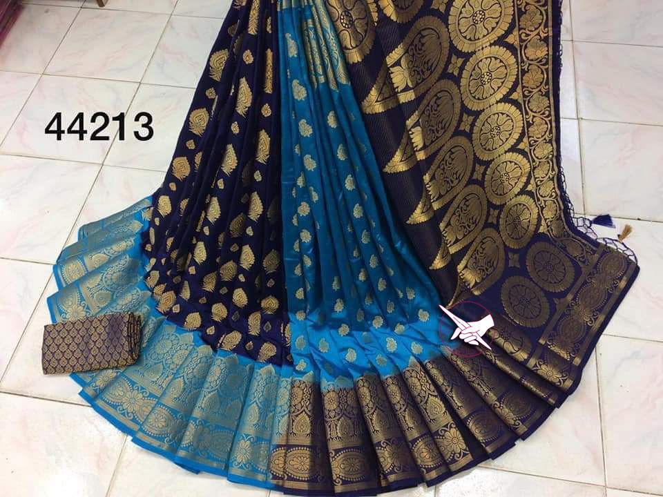 Moonga Soft contrasting rich pallu Semi-silk SAREE 15657N