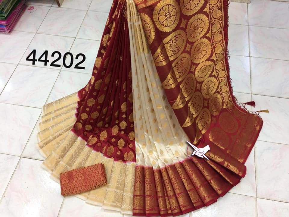 Moonga Soft contrasting rich pallu Semi-silk SAREE 15657N