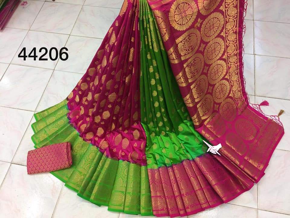 Moonga Soft contrasting rich pallu Semi-silk SAREE 15662N