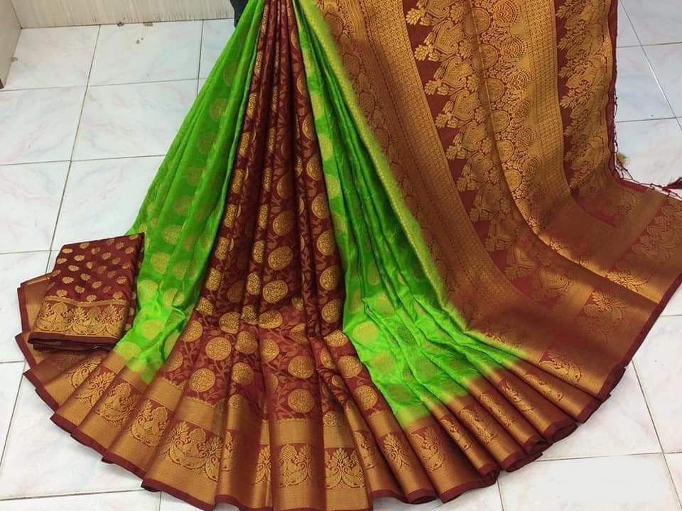 Moonga Soft contrasting rich pallu Semi-silk SAREE 16436N