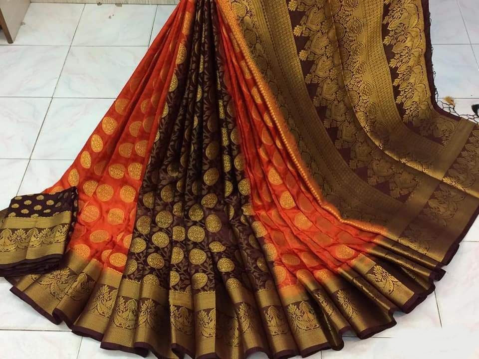 Moonga Soft contrasting rich pallu Semi-silk SAREE 16436N