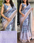 Muslin mono-cotton saree with running blouse 22295N