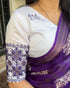 Muslin mono-cotton with self jacquard saree 22957N