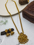 Gold plated Kasu necklace set with gold beads