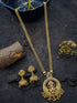 Gold plated Long necklace set with gold beads