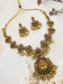 Gold Plated Classic Medium Size Temple Necklace Set