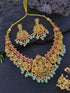 Premium Gold Plated Navaratna Stone Necklace set