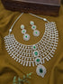 Silver plated/ white Gold Plated Classic Zercon cz Necklace Set  bridal