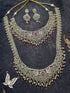 Gold Plated Classic Zercon czLong Necklace Set combo bridal