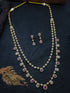 Premium Sayara Collection Two Layered CZ Long Necklace Set