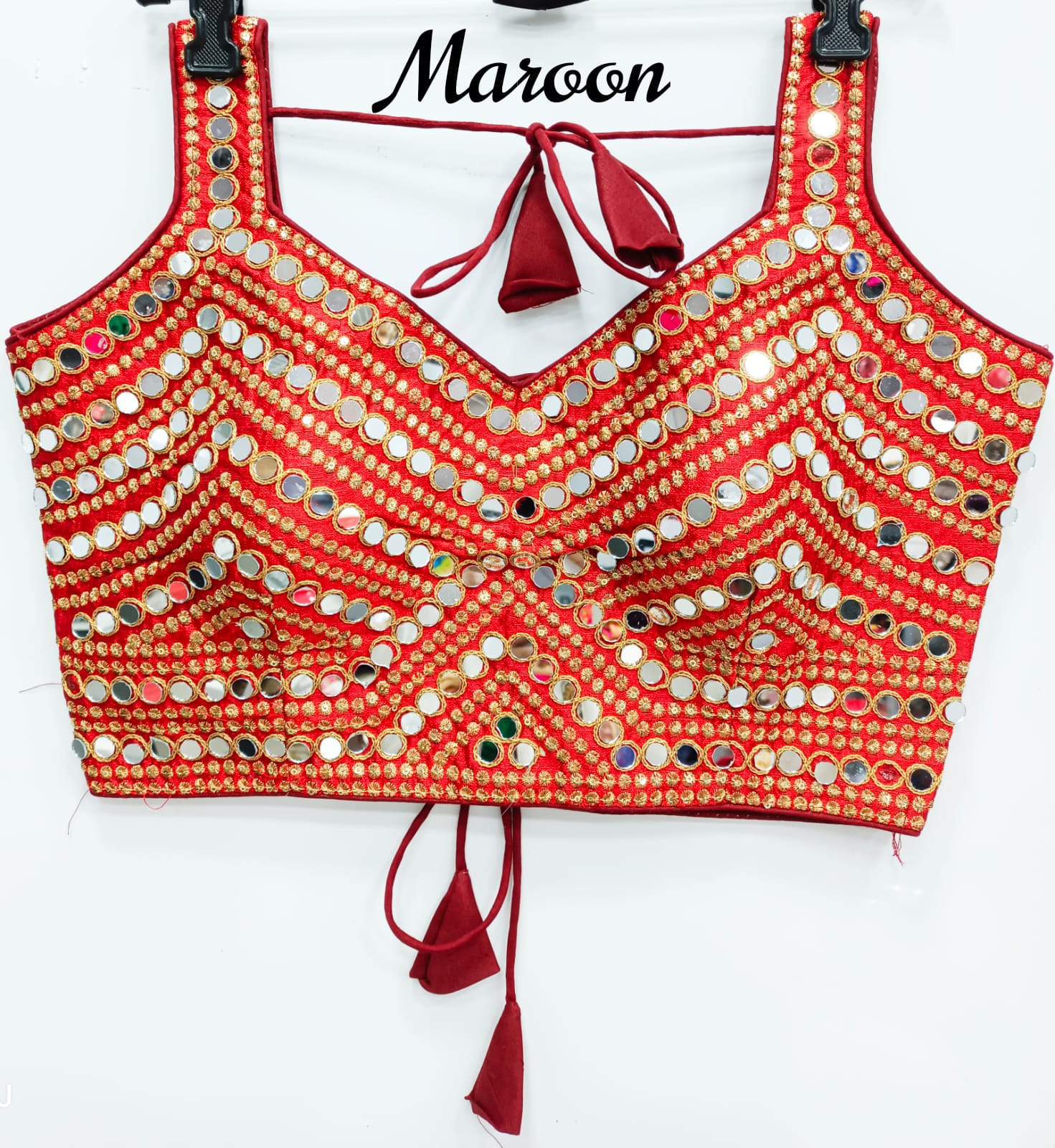 Navratri Special Blouse with paste foil mirror mirror work 17984N