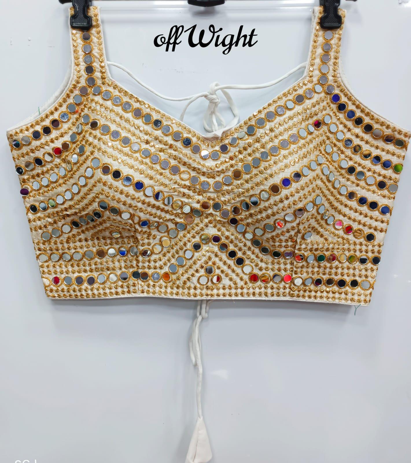 Navratri Special Blouse with paste foil mirror mirror work 17984N