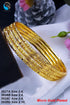 One gram gold set of 4 bangles daily wear bangles B2UG11-120-5530D