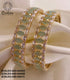 Patel color stone gold finish Bangles Set of 2 bangles 6683A