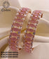 Patel color stone gold finish Bangles Set of 2 bangles 6683A