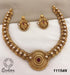Premium Antique Gold Finish Necklace Set 11155N - Griiham