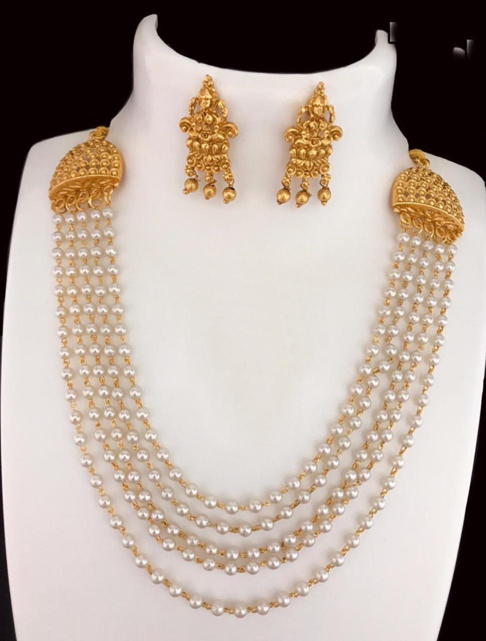 Premium Antique Gold Finish Necklace set 12862N