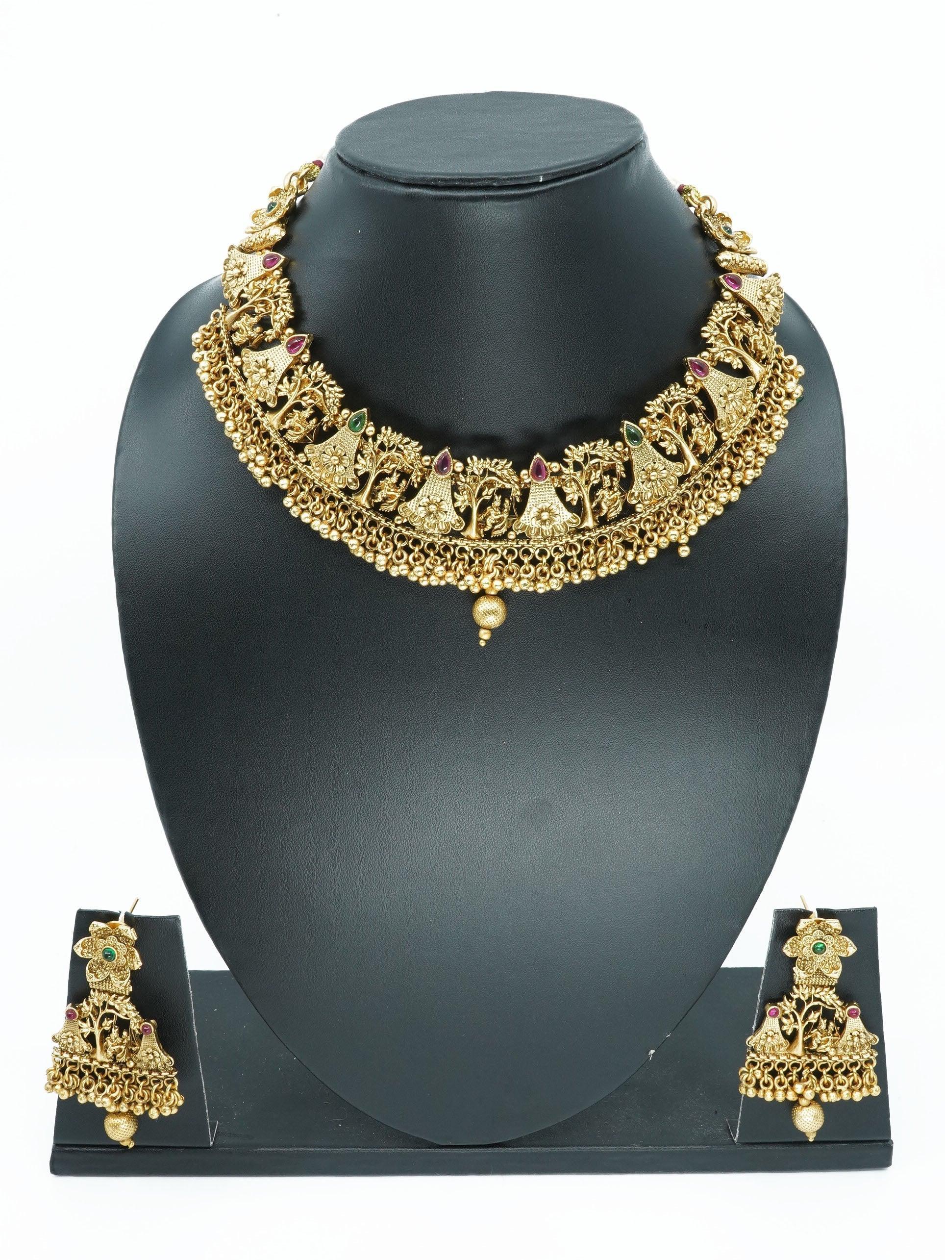 Premium Antique Gold Finish Radha Krishna Dancing 10939n - Griiham