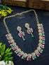 Premium Brass based Gold Plated CZ Most Elegant Necklace Set 9078N-1