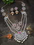 Premium Bridal Multilayer Long CZ Haram Necklace Set